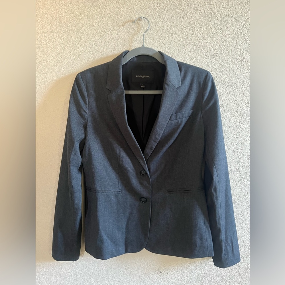 BR Factory Blazer Jacket - Grey - Size 4